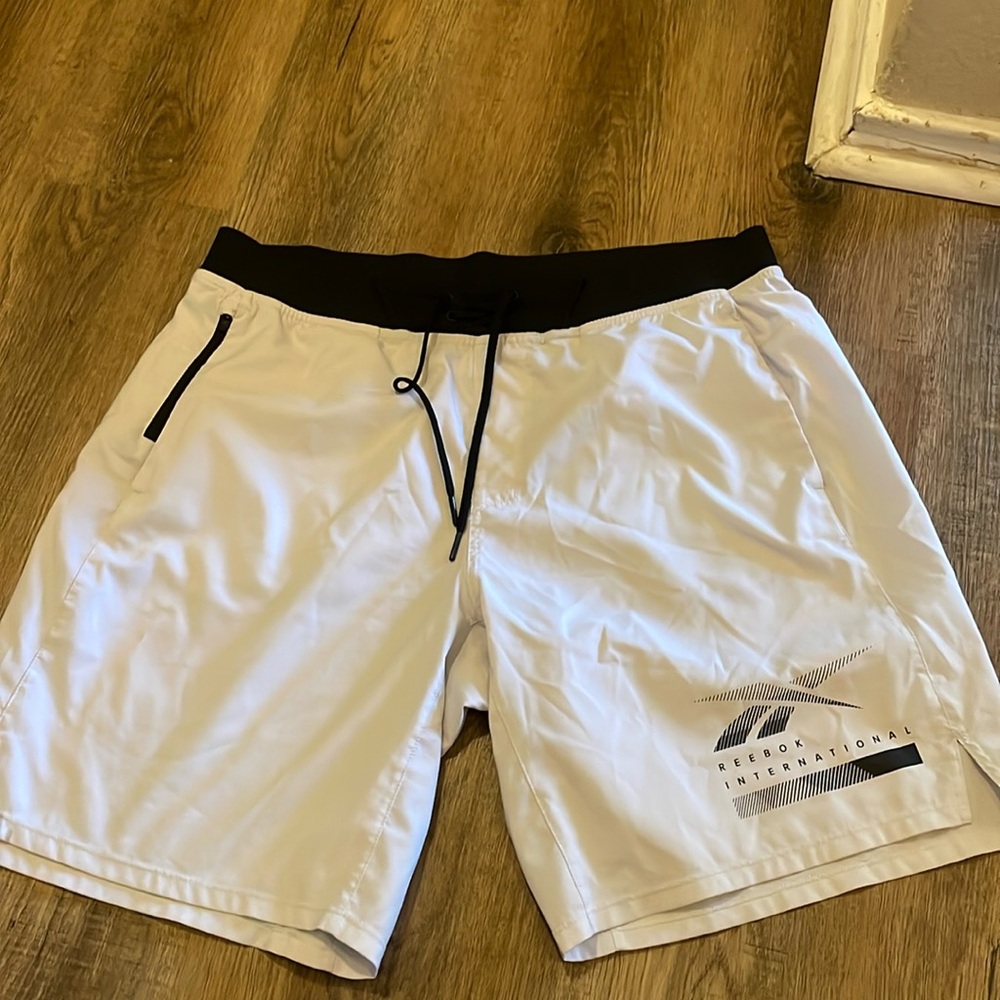 White Reebok men’s shorts